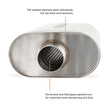 Mishimoto MMEXH-MF-25CCBR Universal Stainless-Steel Exhaust Muffler  2.5inch
