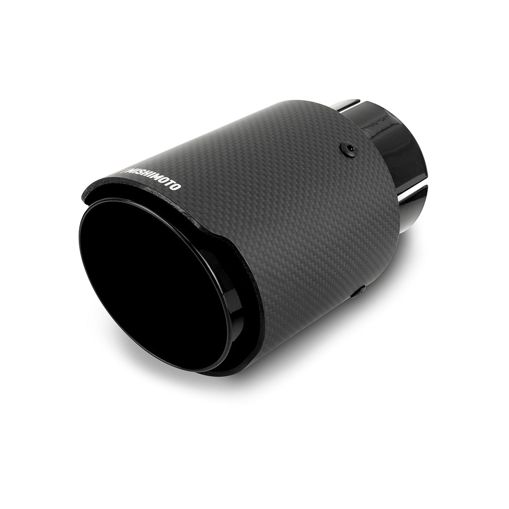 Mishimoto MMEXH-TIP-CF25BK Exhaust Tip  Black/Carbon Fiber  Single  2.50in