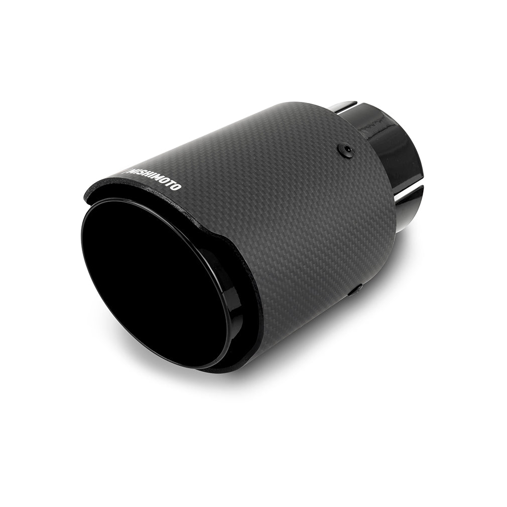 Mishimoto MMEXH-TIP-CF3BK Exhaust Tip  Black/Carbon Fiber  Single  3.00in