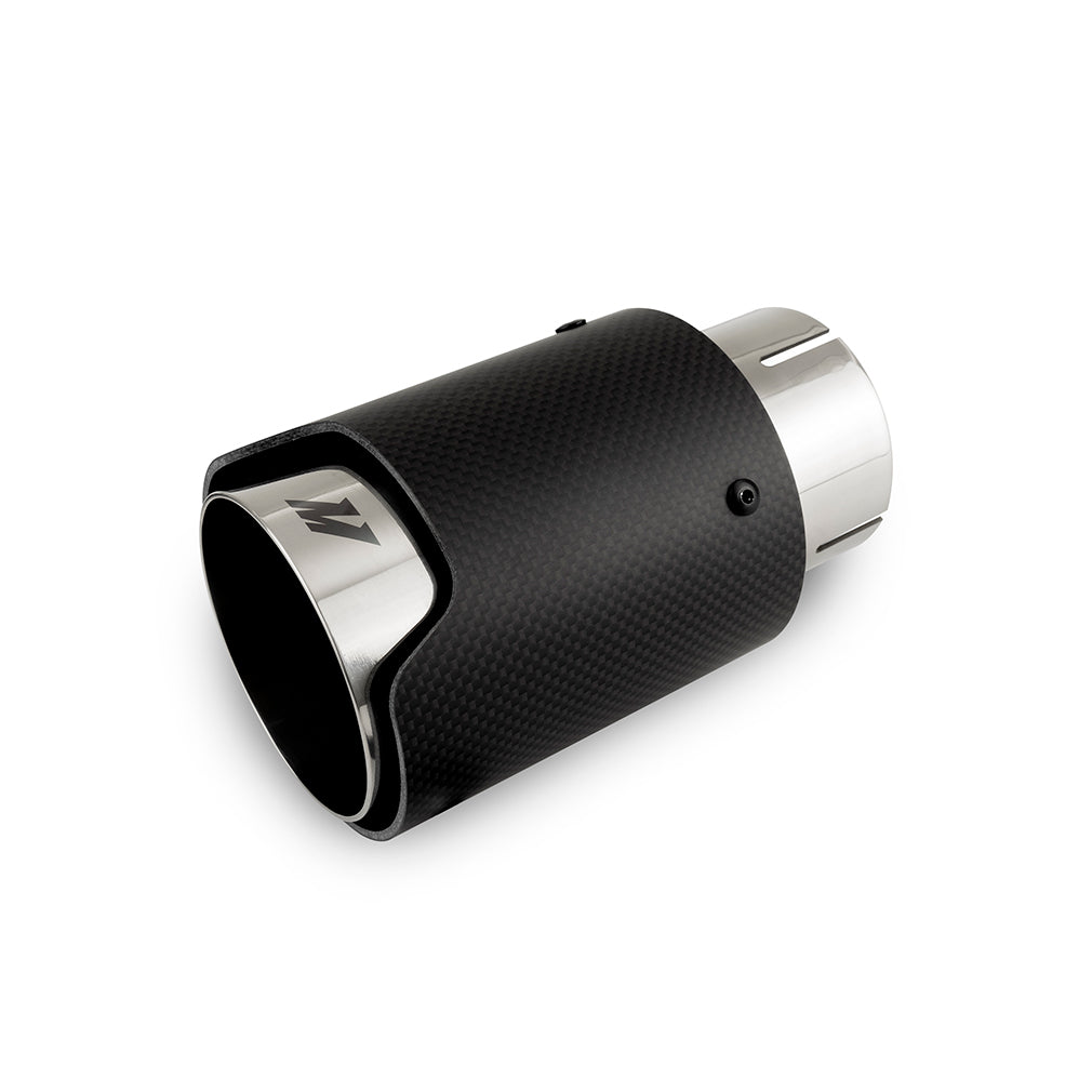Mishimoto MMEXH-TIP-CFM25P Exhaust Tip  Carbon Fiber  M Logo  2.5in