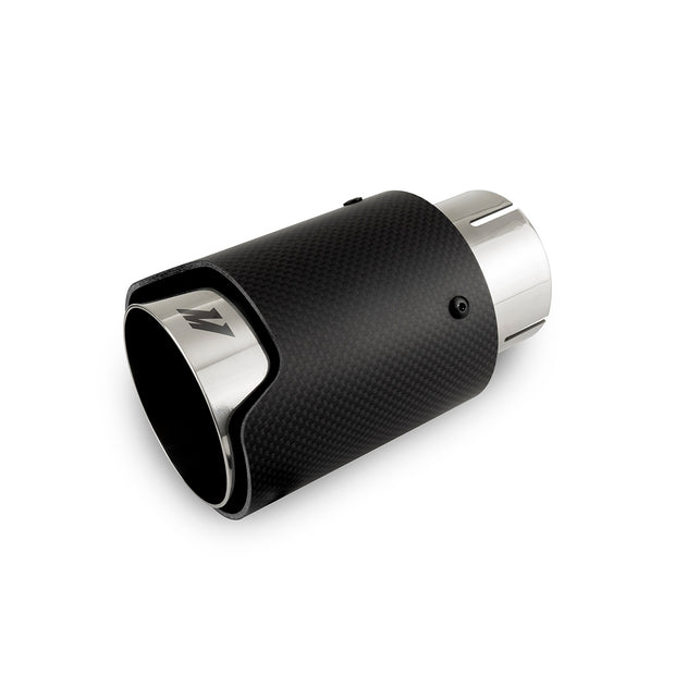 Mishimoto MMEXH-TIP-CFM25P Exhaust Tip  Carbon Fiber  M Logo  2.5in