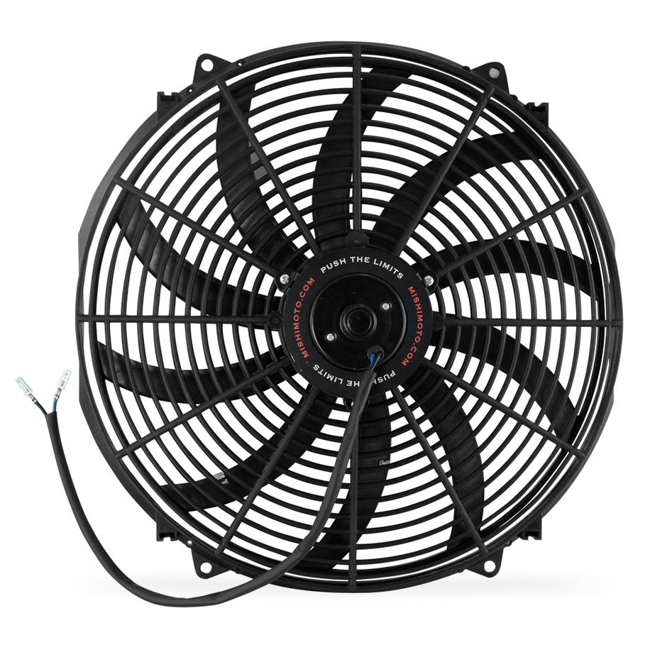 Mishimoto MMFAN-16C Electric Fan  Slim  Curved Blade  Black  16 In