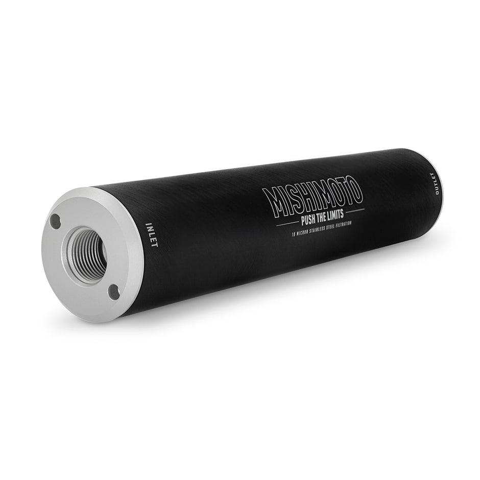 Mishimoto MMFF-HF-S010 High-Flow-10AN Fuel Filter  10-Micron Stainless-Steel Insert