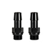 Mishimoto MMFT-M16-12BK M16x1.5 To 1/2 In Hose Barb Aluminum Fittings  Black  Pack Of 2