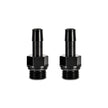 Mishimoto MMFT-M16-38BK M16x1.5 To 3/8in Hose Barb Aluminum Fittings  Black  Pack Of 2