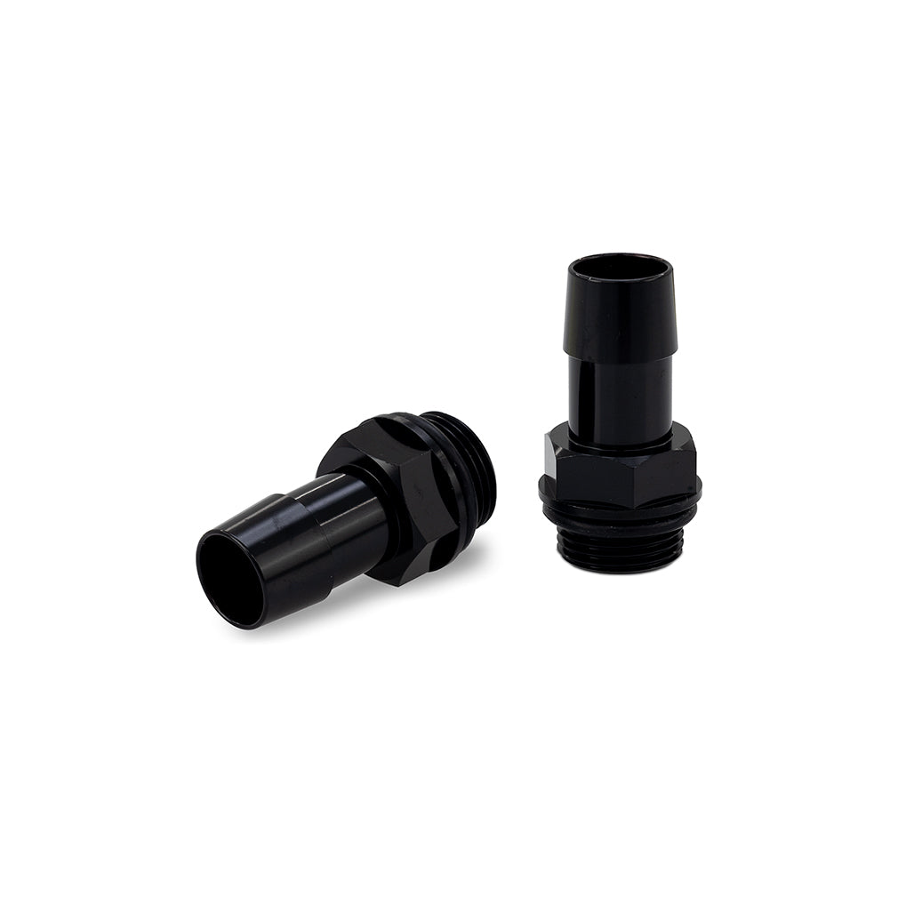 Mishimoto MMFT-M20-58BK M20x1.5 5/8in  Hose Barb Aluminum Fittings  Black  Pack Of 2