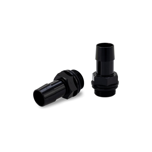 Mishimoto MMFT-M20-58BK M20x1.5 5/8in  Hose Barb Aluminum Fittings  Black  Pack Of 2