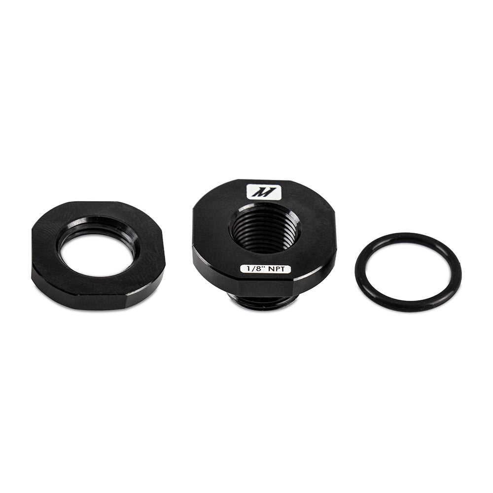 Mishimoto MMFT-NZL-18BK Aluminum 1/8in-NPT Add-On Bung For Hoses & Couplers  Black