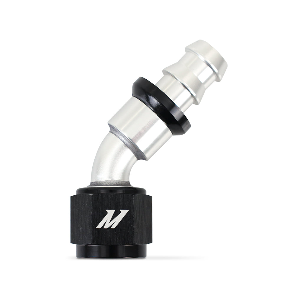 Mishimoto MMFT-PL-845 Push-Lock Fitting  -8AN  45-Degree