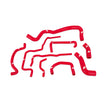 Mishimoto MMHOSE-GLF-99RD Silicone Hose Kit  Red  Fits Volkswagen Golf 1.8T 1999-2005