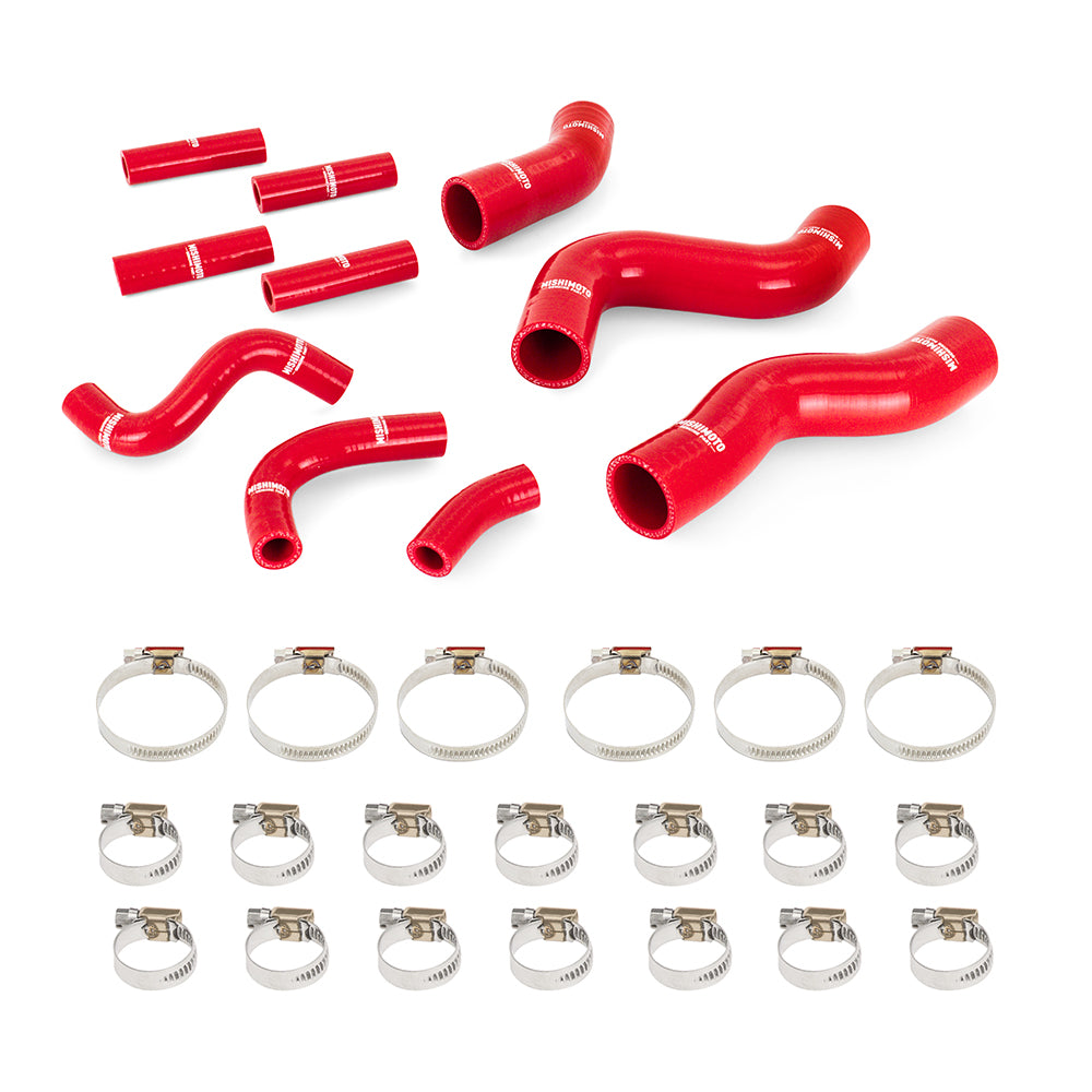 Mishimoto MMHOSE-LCR-92KRD Silicone Radiator & Heater Hose Kit  Red  Fits Toyota Land Cruiser 4.5L 92-97
