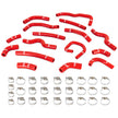 Mishimoto MMHOSE-LCR-99HHRD Silicone Heater Hose Kit  Red  Fits Toyota Land Cruiser 4.7L 1998-2002