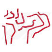 Mishimoto MMHOSE-SUB-ANCRD Silicone Ancillary Hoses  Red  Fits Subaru Impreza WRX 2001-2005