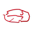 Mishimoto MMHOSE-VET-05ANCRD Silicone Ancillary Hose Kit  Red  Fits Chevrolet C6 Corvette/Z06 2009-2014