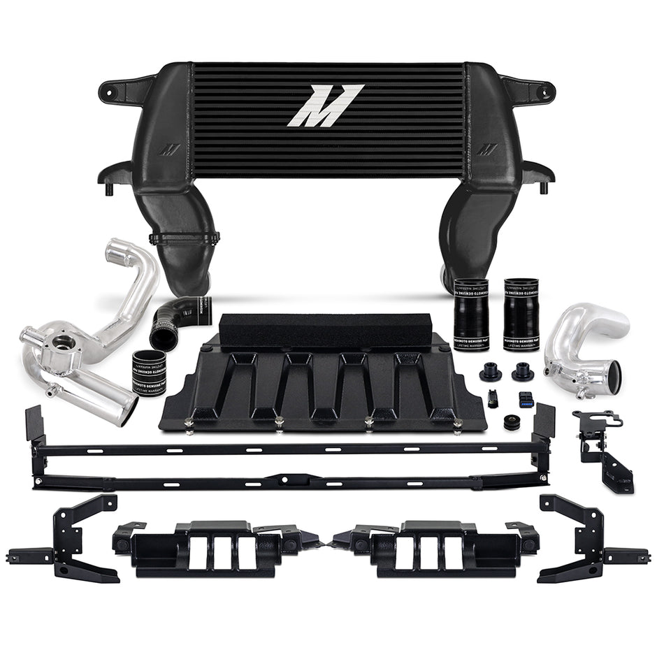 Mishimoto MMINT-BR23-21HKBKP Intercooler Kit  Black/Polished  High-Mount  Fits Ford Bronco 2.3L 2021+