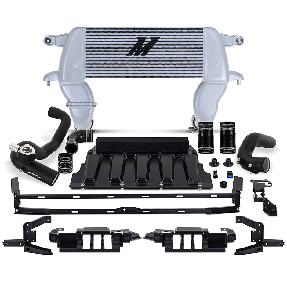Mishimoto MMINT-BR23-21HKSLBK Intercooler Kit  Silver/Black  High-Mount  Fits Ford Bronco 2.3L 2021+