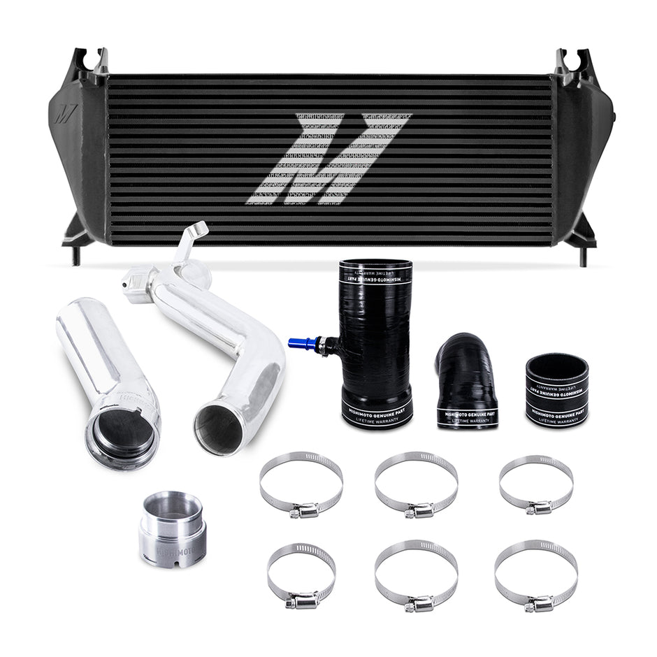 Mishimoto MMINT-RGR-19KBKP Intercooler Kit  Black/Polished  Fits Ford Ranger EcoBoost 2.3L 2019-2023