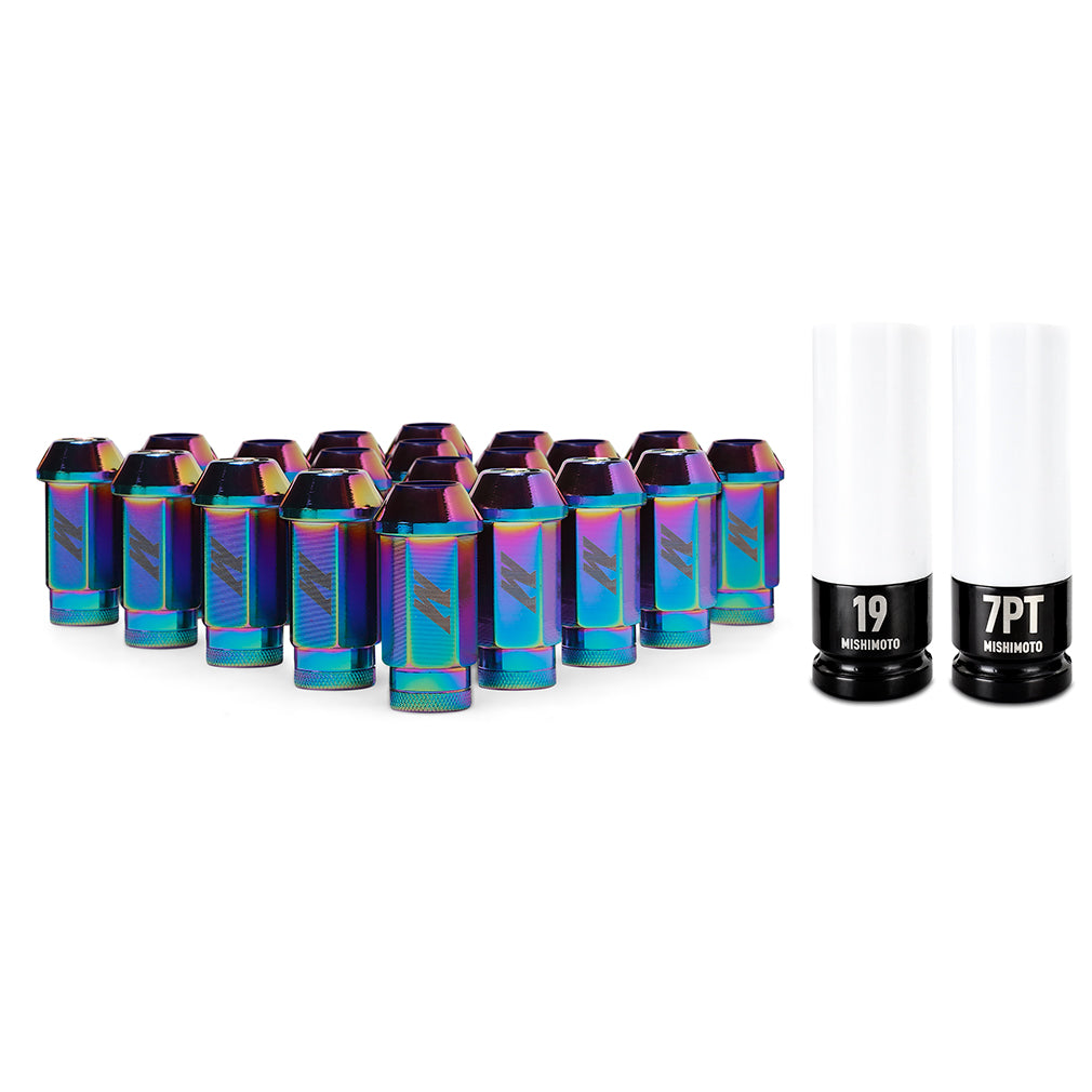 Mishimoto MMLG-1220-23LNC Aluminum Locking Lug Nuts 1/2 X 20  Neo Chrome  23pc Set