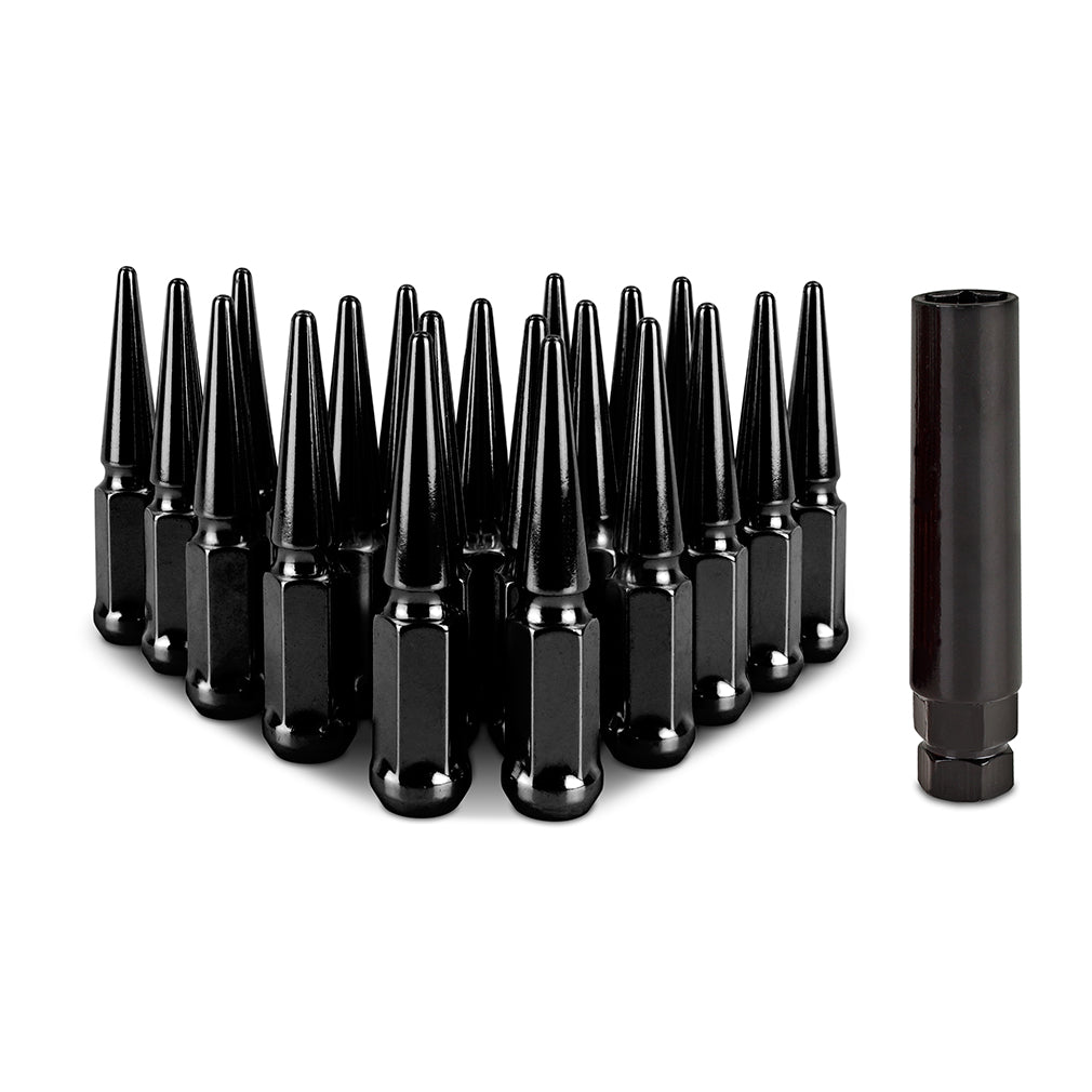 Mishimoto MMLG-SP1215-20BK Spiked Lug Nuts  Black  M12x1.5 20-PC Set