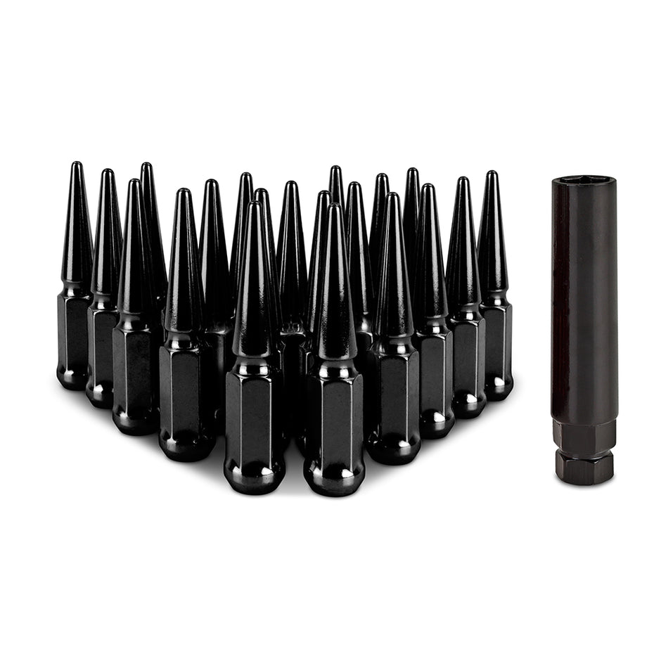 Mishimoto MMLG-SP1215-20BK Spiked Lug Nuts  Black  M12x1.5 20-PC Set