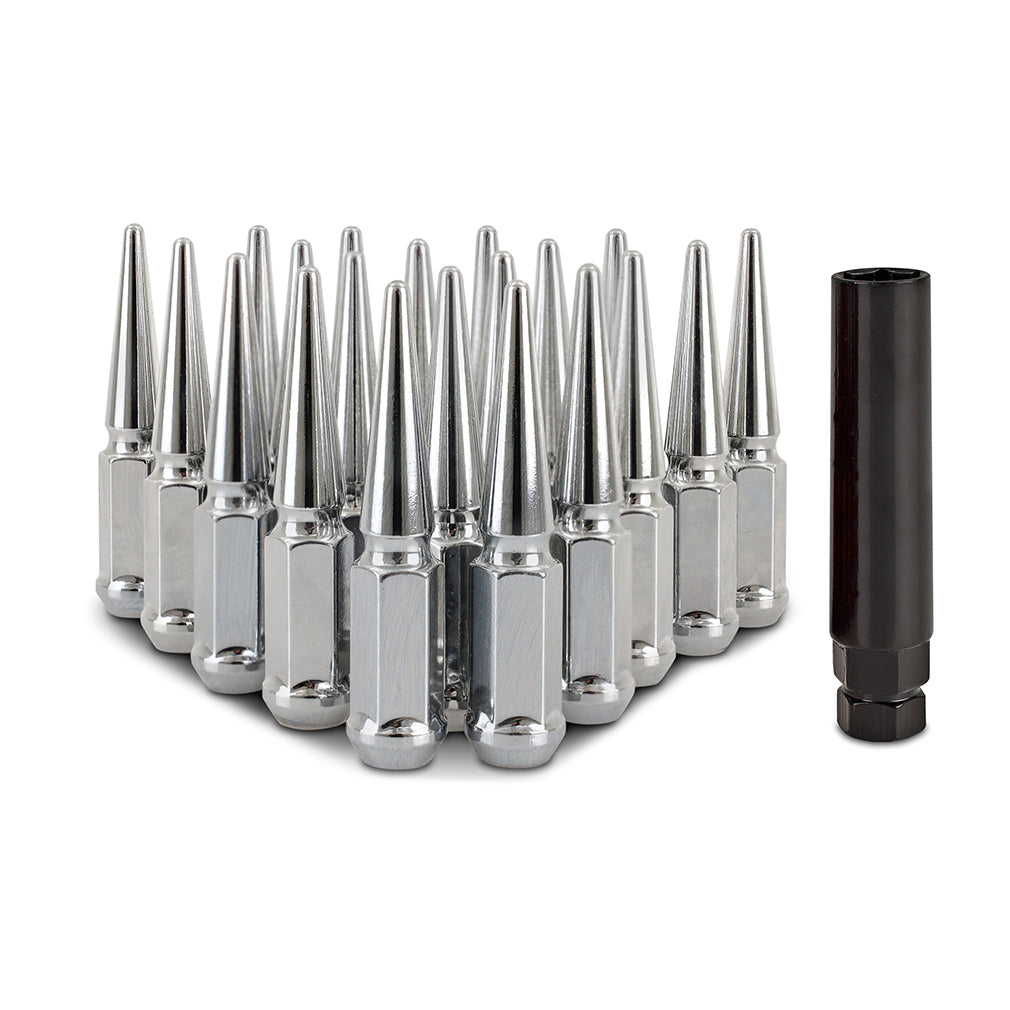 Mishimoto MMLG-SP1215-20CH Spiked Lug Nuts  Chrome  M12x1.5 20-PC Set