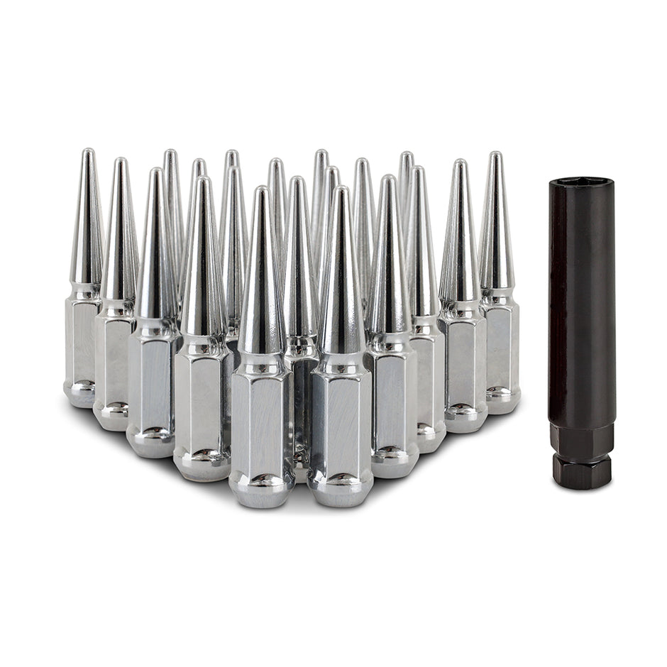 Mishimoto MMLG-SP1215-20CH Spiked Lug Nuts  Chrome  M12x1.5 20-PC Set