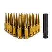 Mishimoto MMLG-SP1215-24GD Spiked Lug Nuts  Gold  M12x1.5  24-PC Set