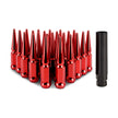 Mishimoto MMLG-SP1215-24RD Spiked Lug Nuts  Red  M12x1.5  24-PC Set