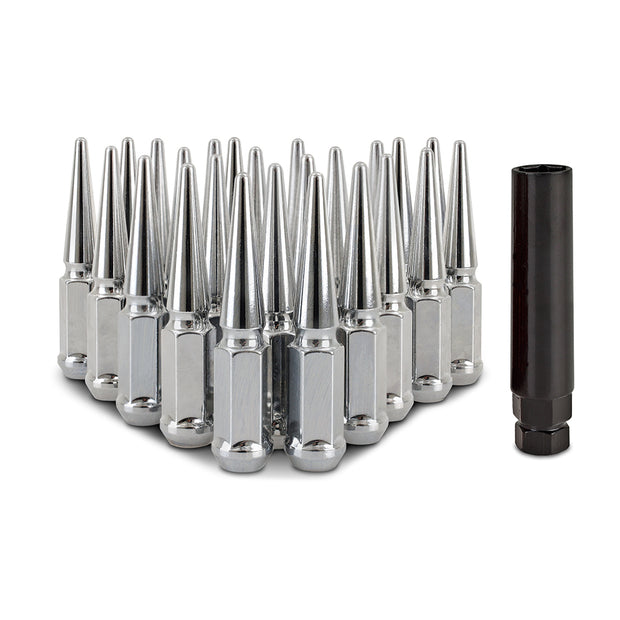 Mishimoto MMLG-SP1415-24CH Spiked Lug Nuts  Chrome  M14x1.5  24-PC Set