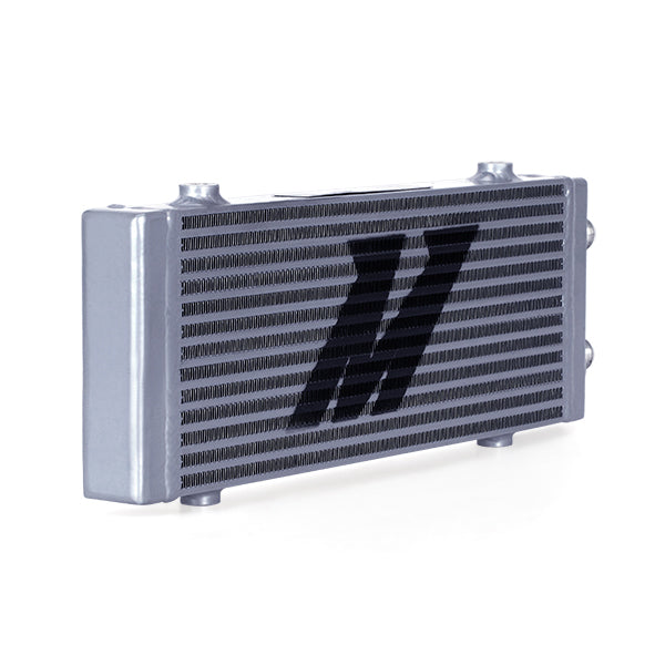Mishimoto MMOC-DP-MSL Universal Oil Cooler  Dual Pass Bar And Plate  Silver  Medium
