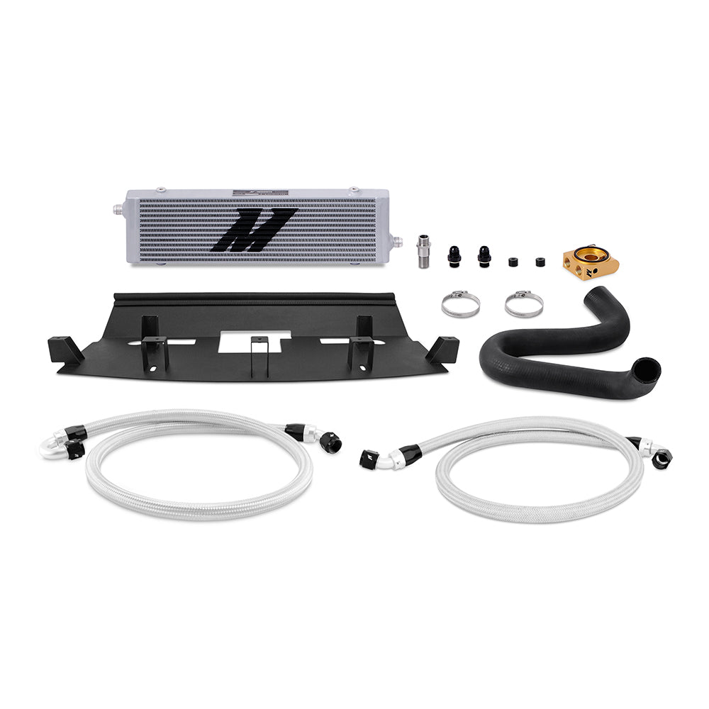 Mishimoto MMOC-MUS8-18T Oil Cooler Kit  Silver  Thermostatic  Fits Ford Mustang GT 2018-2023