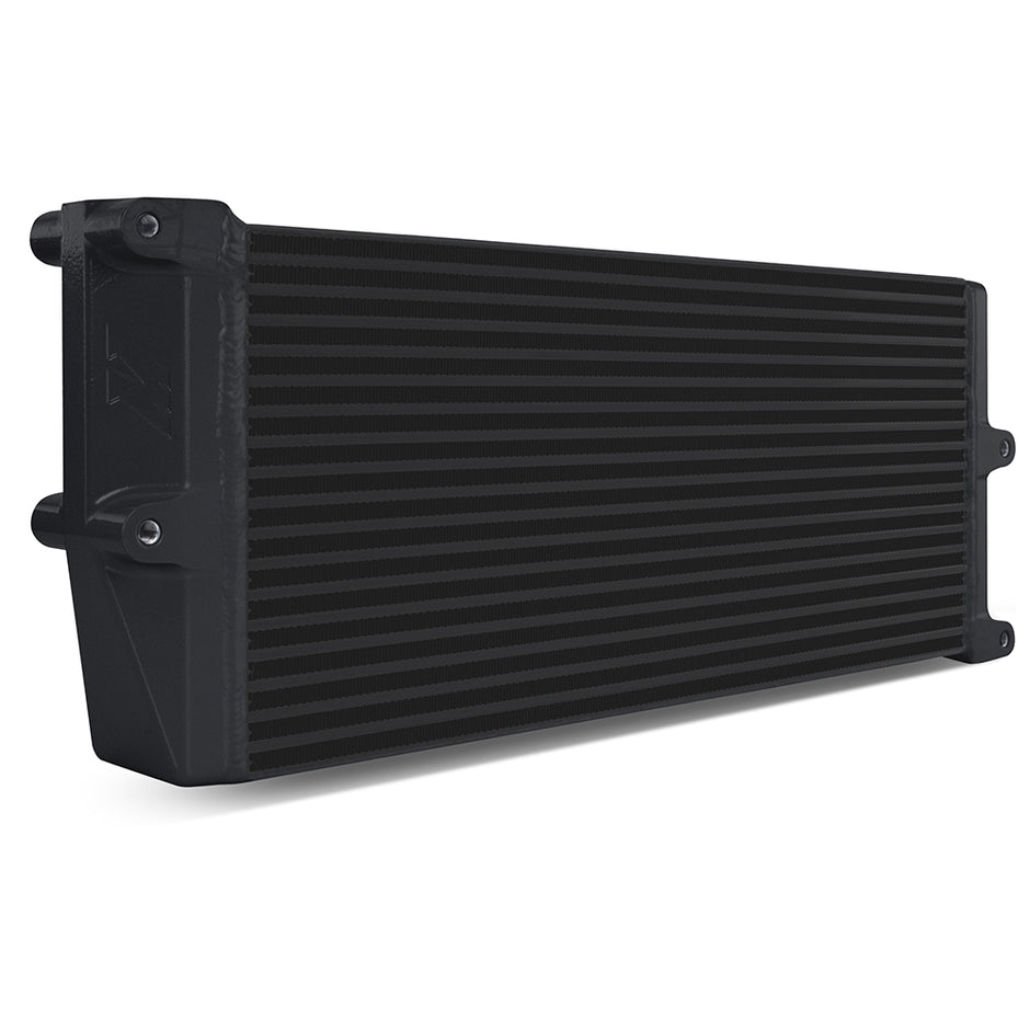 Mishimoto MMOC-OO-17BK Universal Oil Cooler  HD Bar-and-Plate  Black  17" Core  Opposite-Side Outlets