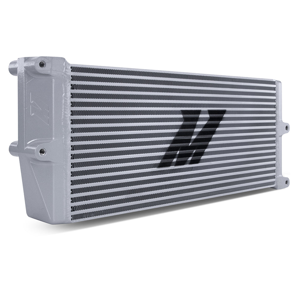 Mishimoto MMOC-OO-17SL Universal Oil Cooler  HD Bar-and-Plate  Silver  17" Core  Opposite-Side Outlets