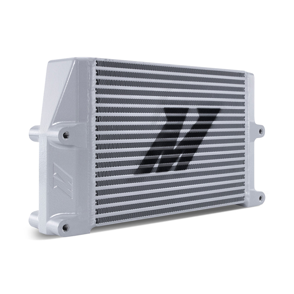 Mishimoto MMOC-SSO-10SL Universal Oil Cooler  HD Bar-and-Plate  Silver  10" Core  Same-Side Outlets
