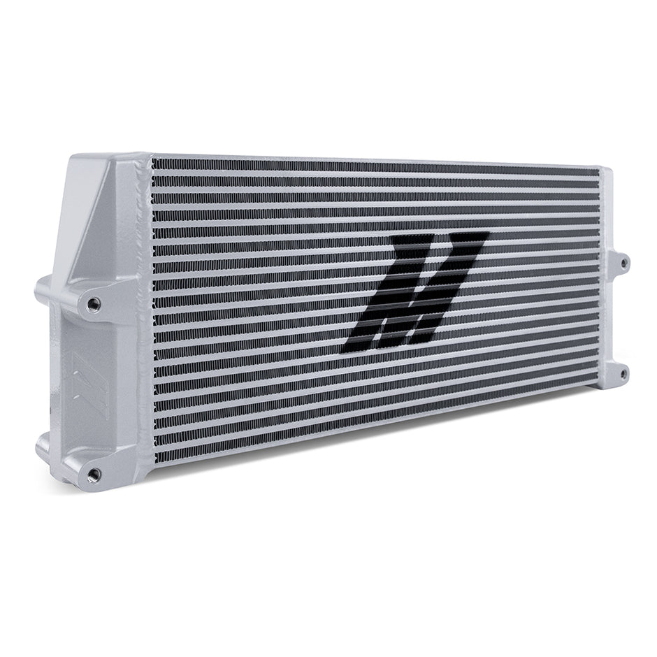 Mishimoto MMOC-SSO-17SL Universal Oil Cooler  HD Bar-and-Plate  Silver  17" Core  Same-Side Outlets