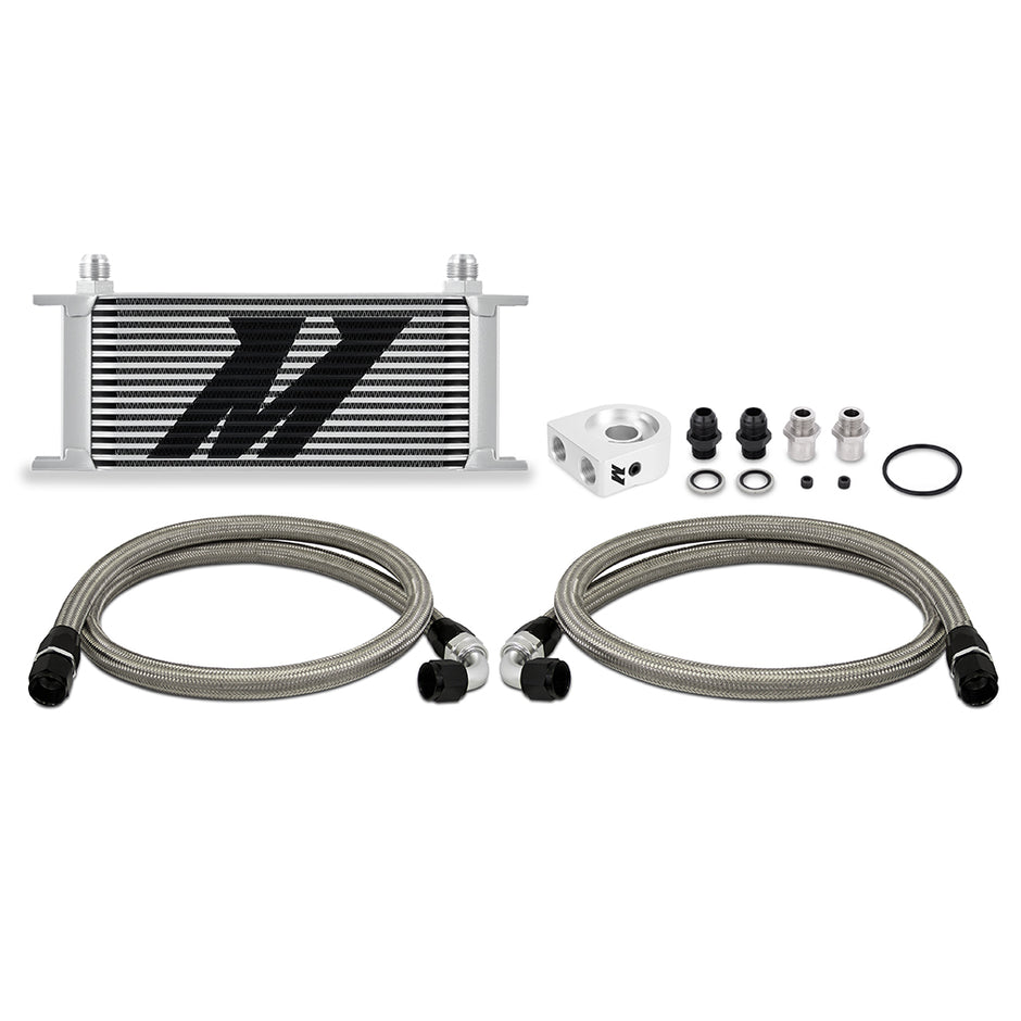 Mishimoto MMOC-U16SL Universal Oil Cooler  16-Row  Silver  Kit