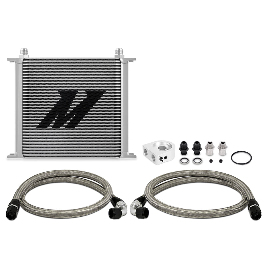 Mishimoto MMOC-U34SL Universal Oil Cooler  34-Row  Silver  Kit