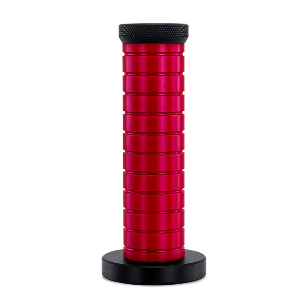 Mishimoto MMSK-BMXBKRDH Shift Knob  Black Top/Bottom  Red BMX Grip