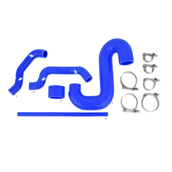 Mishimoto MMTMIC-WRX-01SLBL Top-Mount Intercooler Kit  Silver W/ Blue Pipes  Fits Subaru WRX/STI 2002-2007