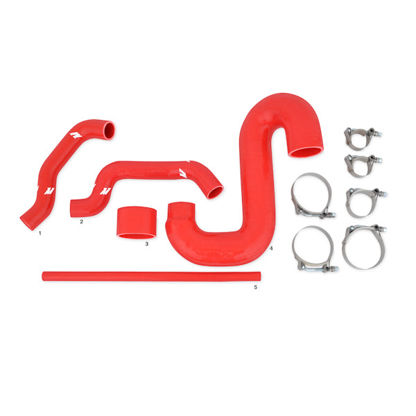 Mishimoto MMTMIC-WRX-01SLRD Top-Mount Intercooler Kit  Silver W/ Red Pipes  Fits Subaru WRX/STI 2002-2007