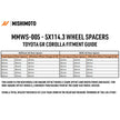 Mishimoto MMWS-005-500BK Wheel Spacers  Black  5x114.3  60.1 Center Bore  M12x1.5  50mm
