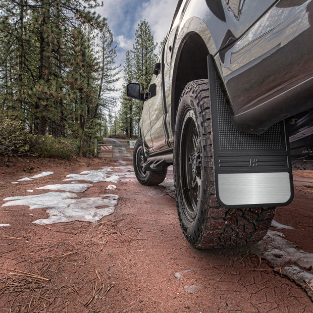 Husky MudDog Rubber Rear Mud Flaps - 12IN W/o Wt 55100