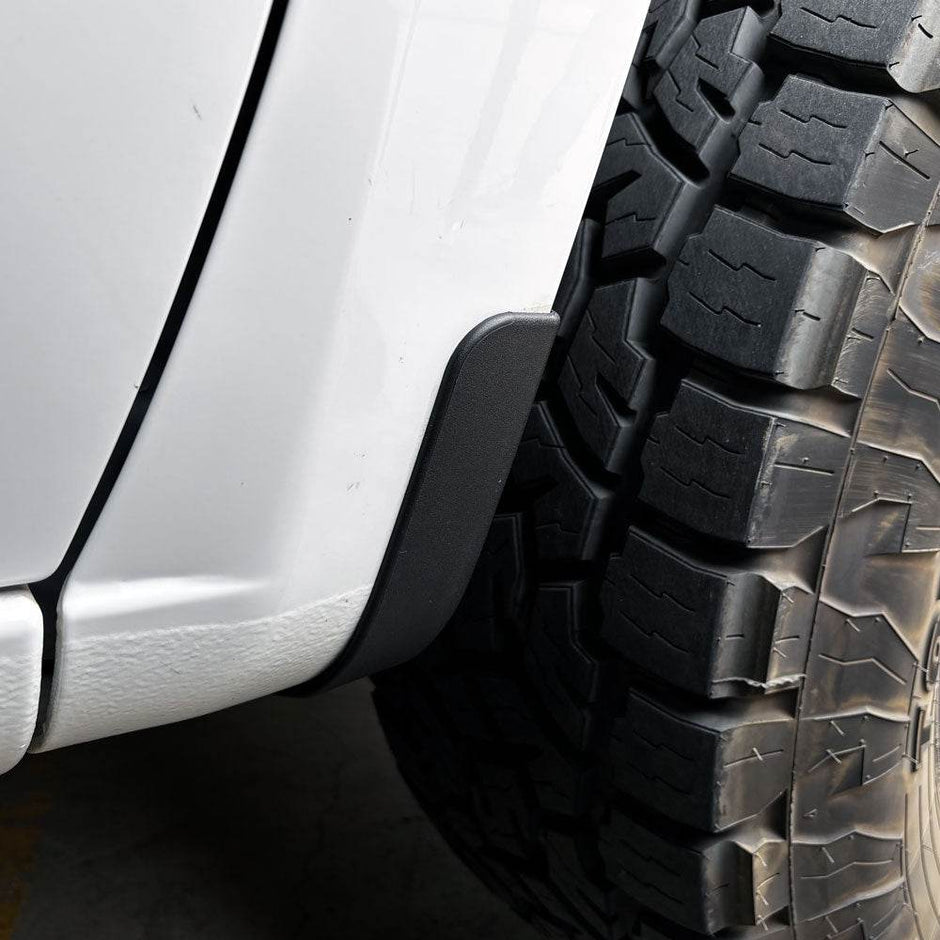 SB Filters Mud Flap Delete For 2019-2025 Chevrolet Silverado 1500 installed in a car