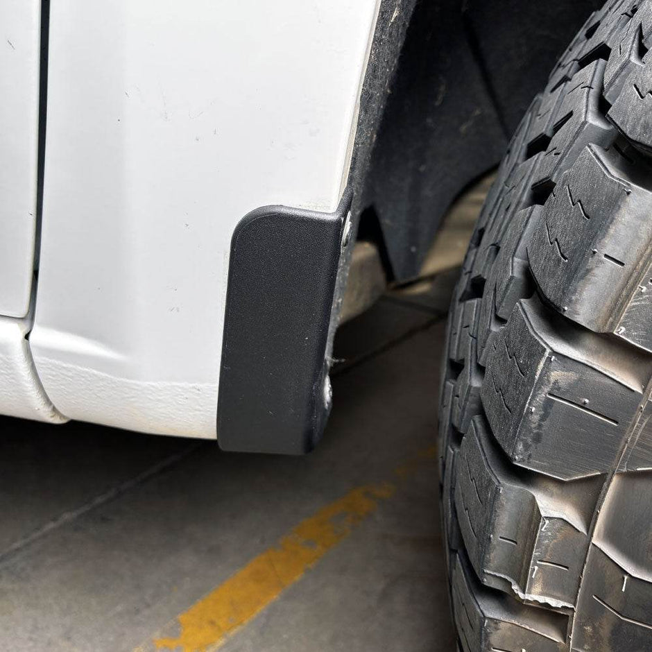 SB Filters Mud Flap Delete For 2019-2025 Chevrolet Silverado 1500 installed in a car