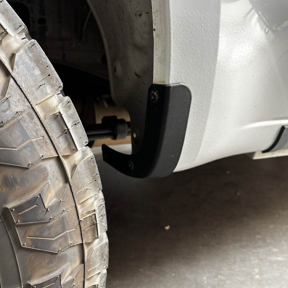 SB Filters Mud Flap Delete For 2019-2025 Chevrolet Silverado 1500 installed in a car