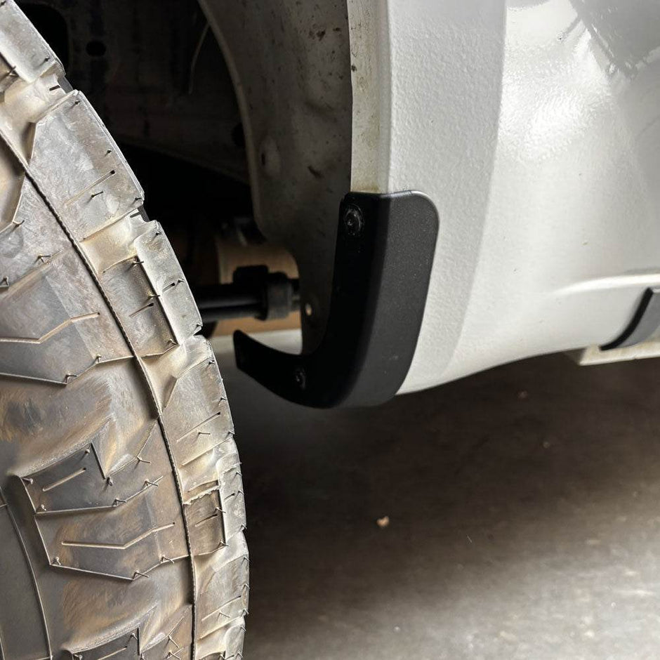 SB Filters Mud Flap Delete For 2019-2025 Chevrolet Silverado 1500 installed in a car