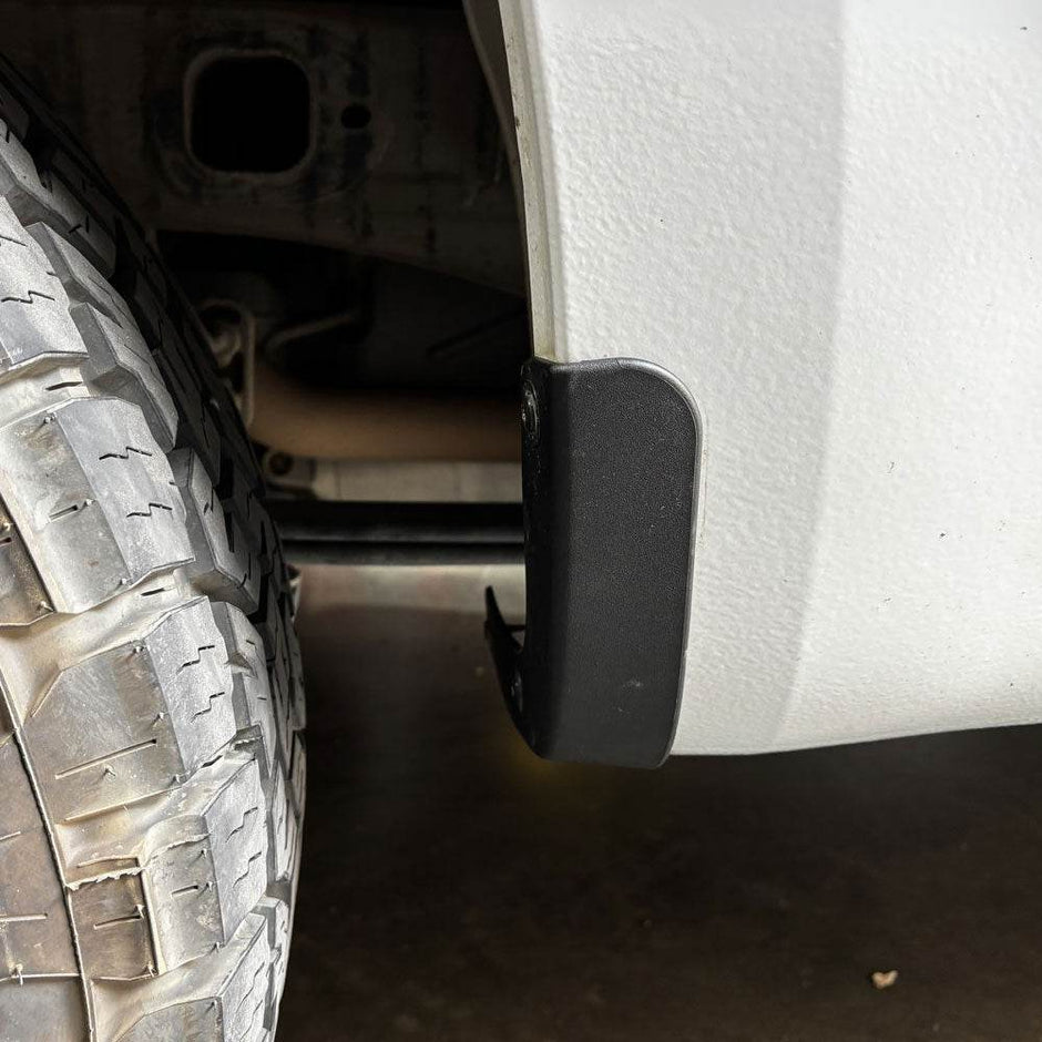 SB Filters Mud Flap Delete For 2019-2025 Chevrolet Silverado 1500 installed in a car