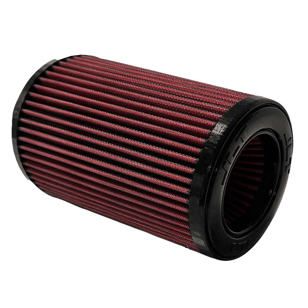 A red Cotton cleanable JLT Intake Replacement Filter 4
