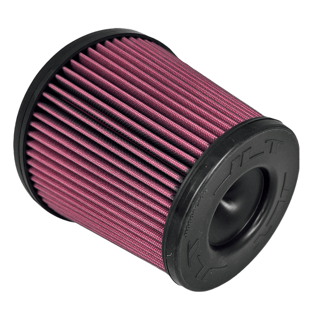 A black and red JLT Intake Replacement Filter 5" x 7