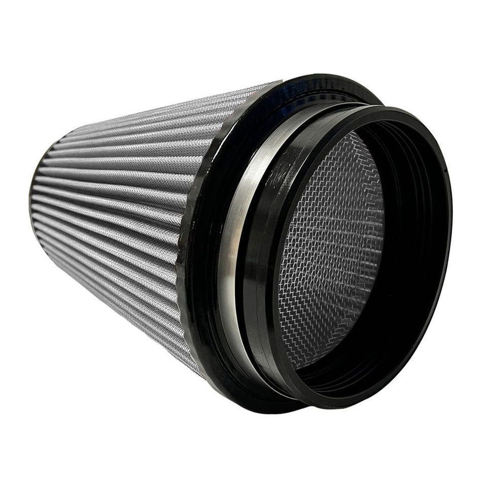 A white Dry Extendable  JLT Intake Replacement Filter 6